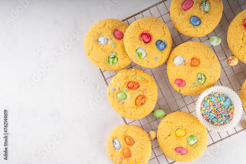 Colorful Funfetti chocolate chips Mix Cookies