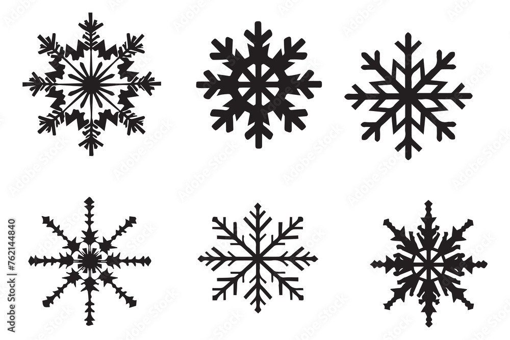 black silhouette snowflake black silhouette snowflake