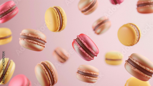 Wallpaper Mural Macaroon 3d Advertisement Banner  Generative AI. Torontodigital.ca