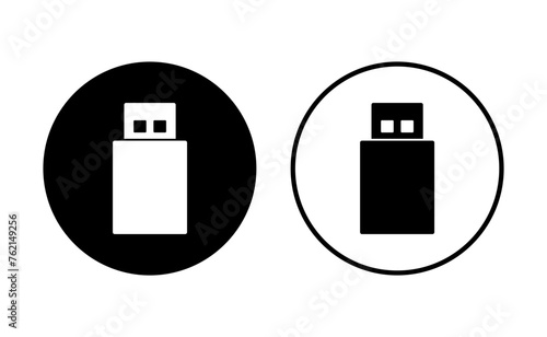 Usb icon set. Flash disk icon vector
