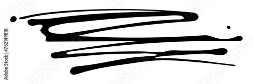 Underline, hand drawn. Paint template for text composition.  Vector illustration