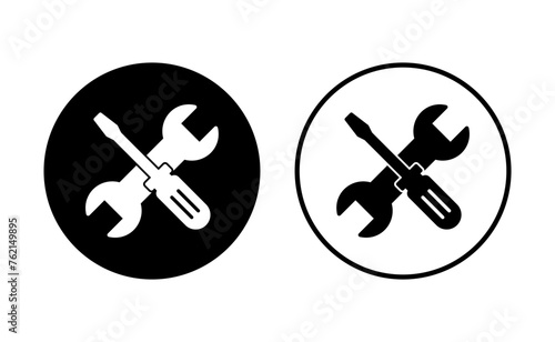 Repair tools icon set. tool icon vector. setting icon vector. Wrench and screwdriver. support, Service