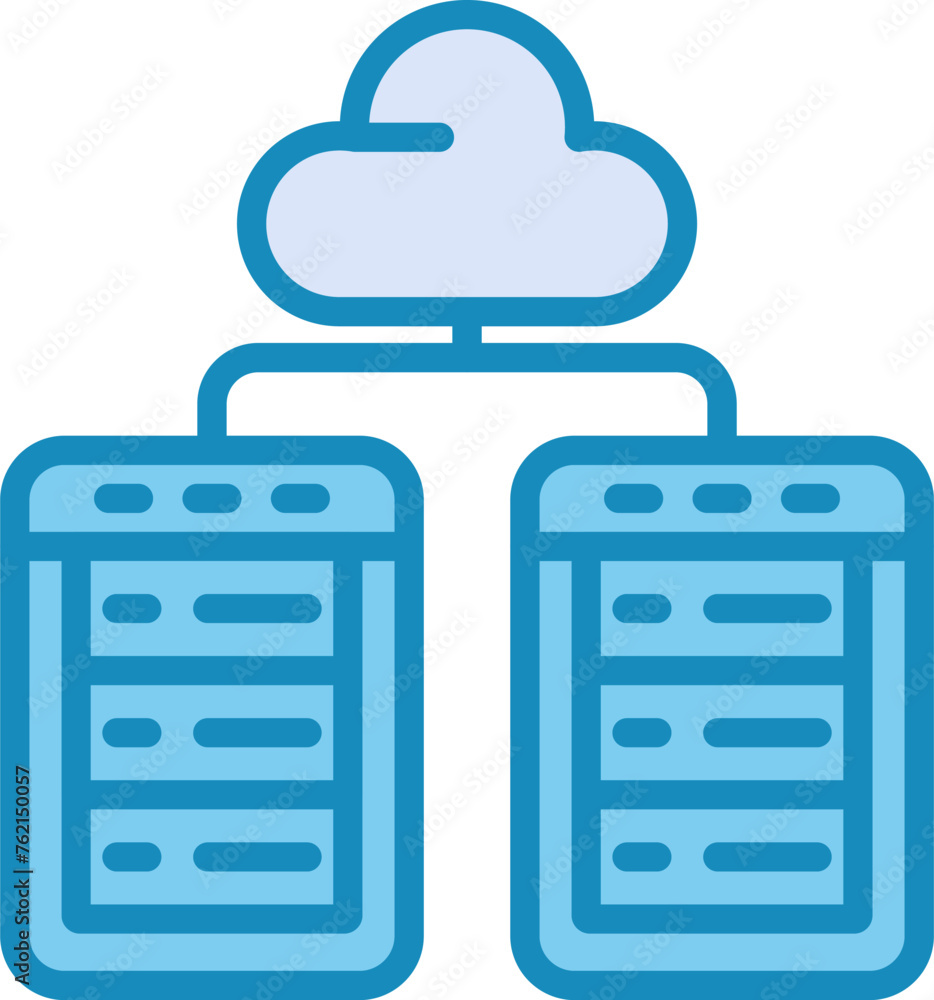 Data Center Vector Icon Data Center Vector Icon