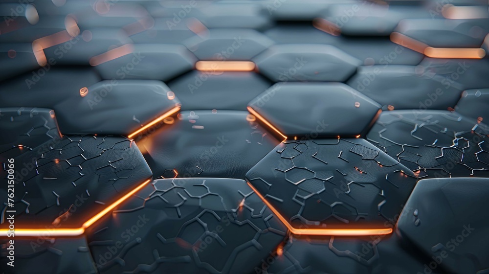 Obraz premium abstract digital hexagonal