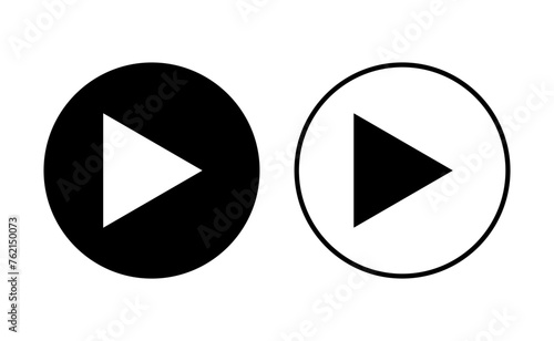 Free Download Play Icon set. Play button vector icon - GFXLoad