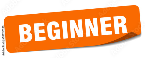 beginner sticker. beginner label