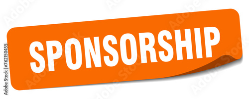 sponsorship sticker. sponsorship label