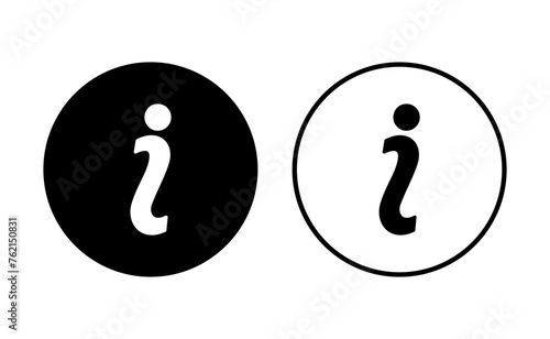 Info sign icon set. about us icon vector. Faq icon