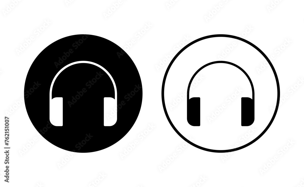 Headphone icon set. Headvector icon symbols Headphone icon set. Headvector icon symbols