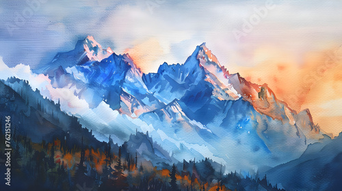 Berge Aquarell