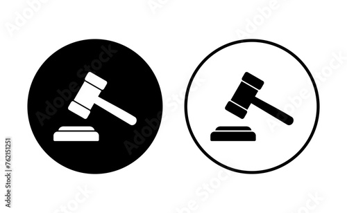 Gavel icon set. judge gavel icon vector. law icon vector. auction hammer