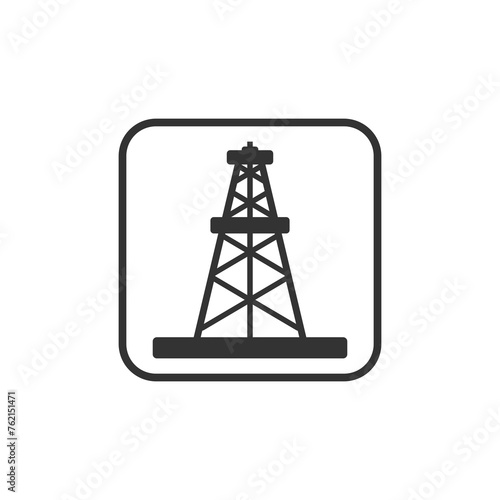 Schilderij op canvas Oil derrick  icon isolated on transparent background