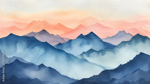 Wallpaper Mural Berge Aquarell Torontodigital.ca