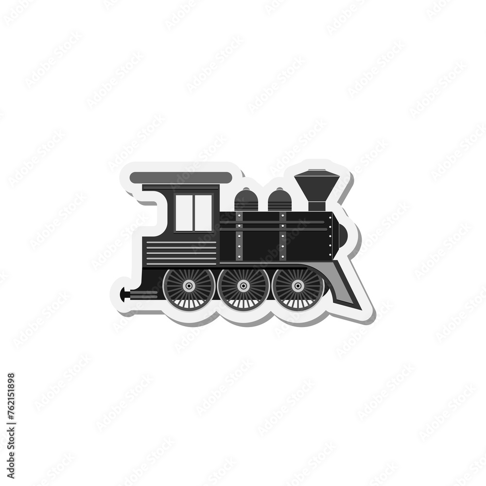 Train retro steam locomotive icon isolated on transparent background Train retro steam locomotive icon isolated on transparent background