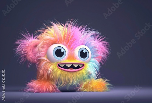 3D cute fluffy monster