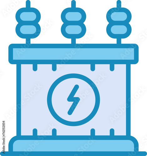 Power Transformer Vector Icon