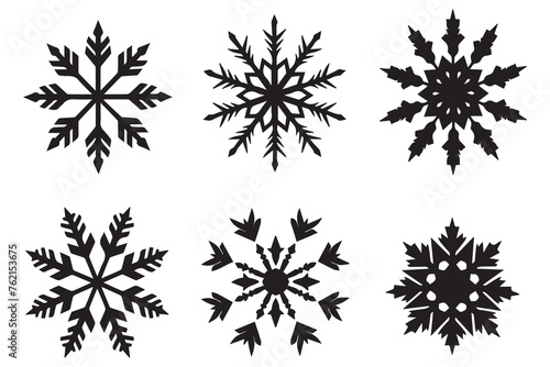 Wallpaper Mural black silhouette snowflake Torontodigital.ca
