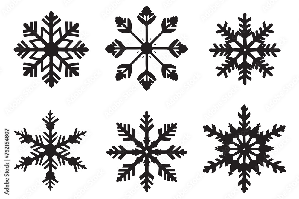 black silhouette snowflake black silhouette snowflake