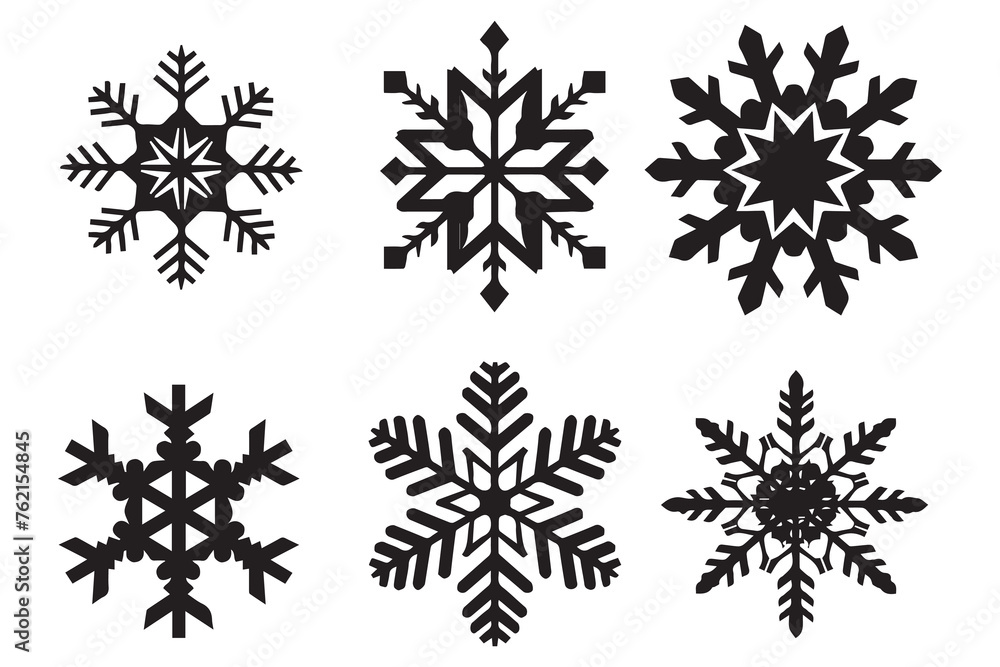 black silhouette snowflake black silhouette snowflake