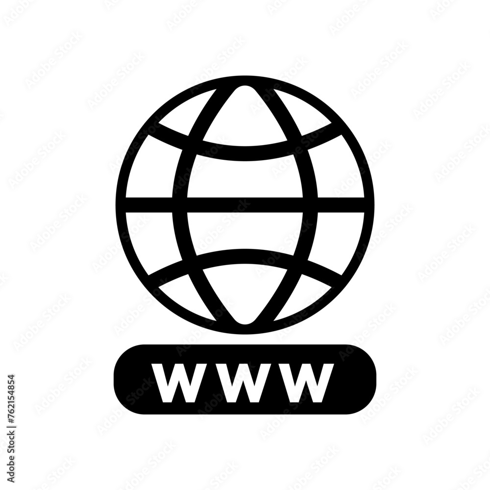 Website vector Icon. www illustration sign. Site symbol. Internet logo.