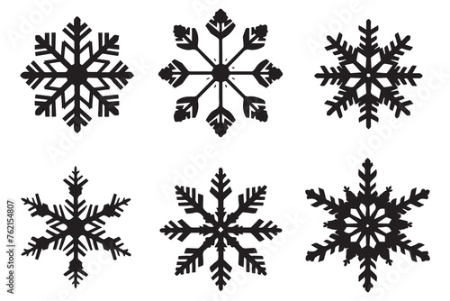 black silhouette snowflake