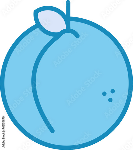Peach Vector Icon