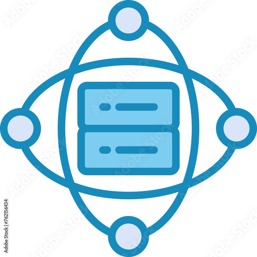 Cluster Server Vector Icon