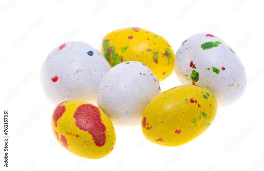 Obraz premium colored dragee with nut isolated