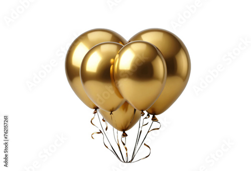 golden and black festival bloons isolated transparent png ai generated
