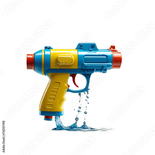 water gun isolated transparent png ai generated