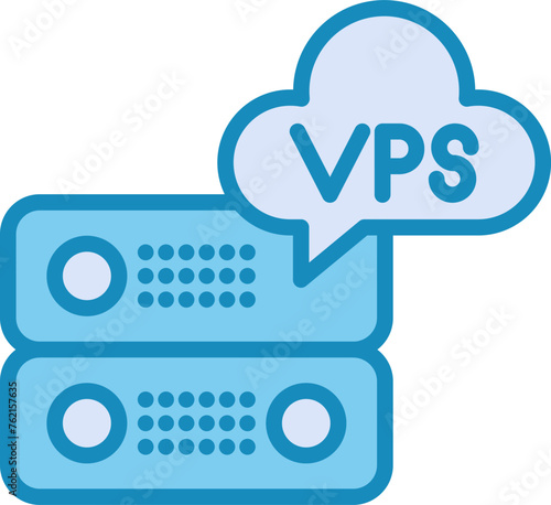 VPS Hosting Vector Icon
