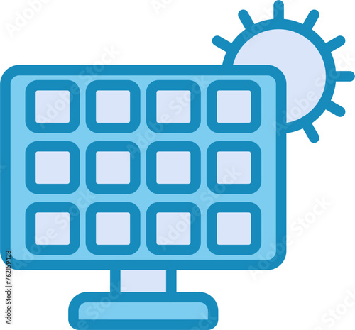 Solar panel charger Vector Icon