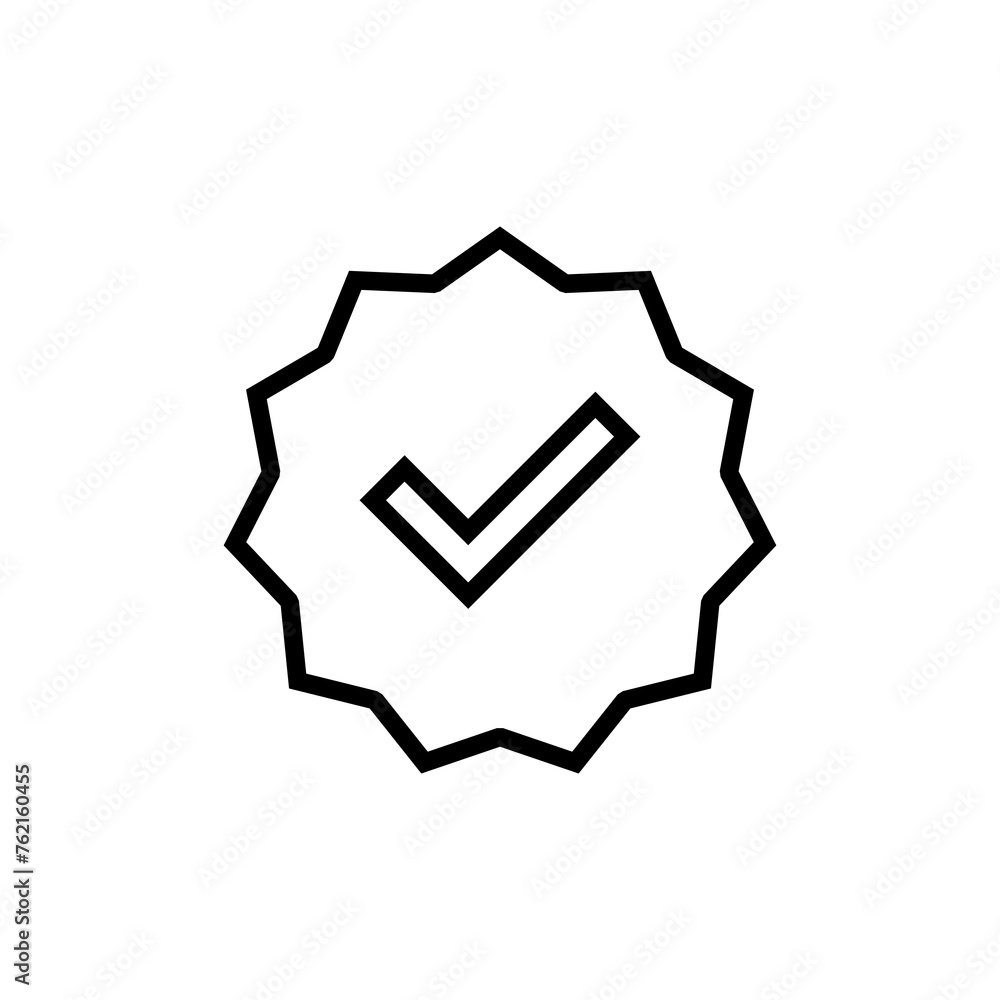 verified icon vector isolated on white background. verification check mark. approved icon verified icon vector isolated on white background. verification check mark. approved icon