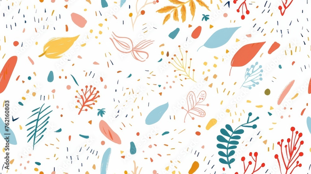 A seamless pattern made from hand drawn doodles in EPS10 format A seamless pattern made from hand drawn doodles in EPS10 format