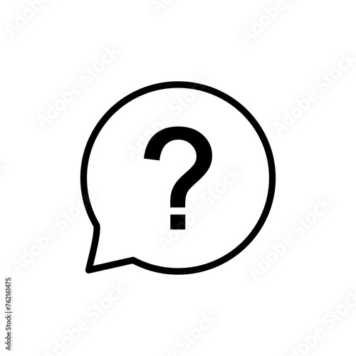 Question Icon vector isolated on white background. Question mark sign. help icon. Faq