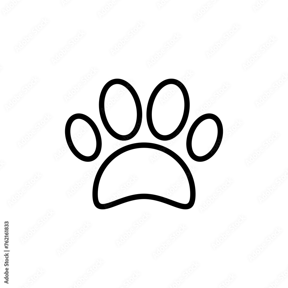 Paw icon vector isolated on white background. Paw Print icon Paw icon vector isolated on white background. Paw Print icon