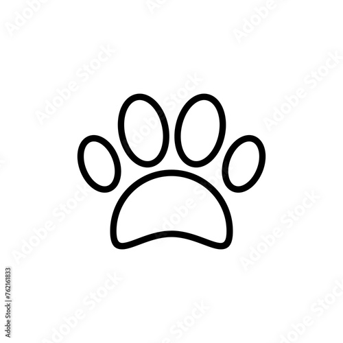 Paw icon vector isolated on white background. Paw Print icon