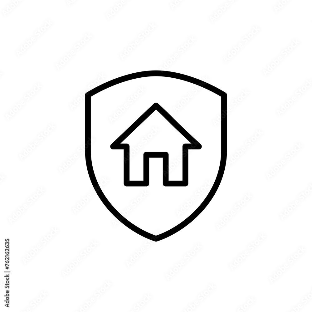 Home insurance icon vector isolated on white background. home protection icon Home insurance icon vector isolated on white background. home protection icon