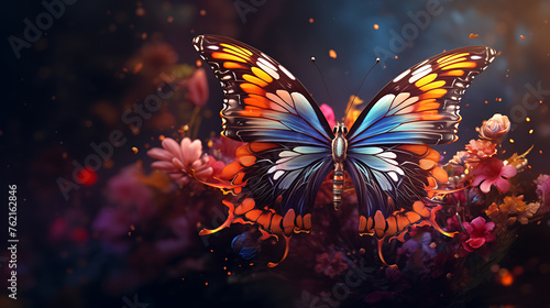 butterfly on flower © qadeer