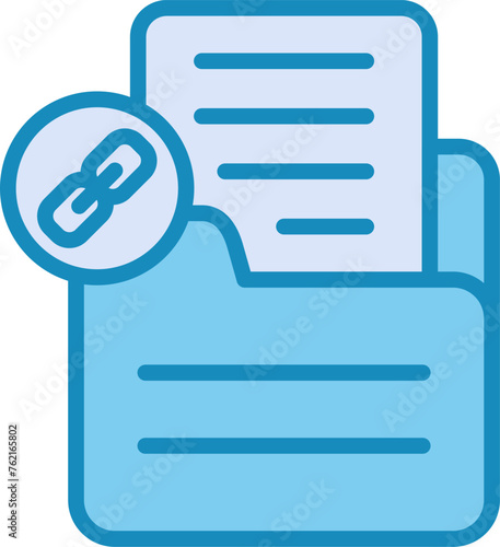 Document Link Vector Icon