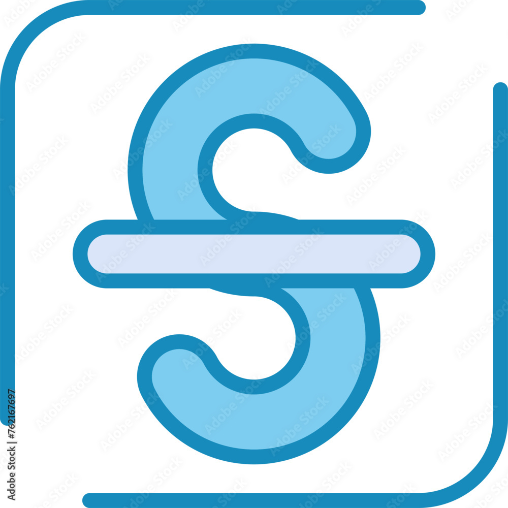 Strikethrough Vector Icon Strikethrough Vector Icon