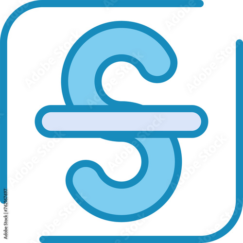 Strikethrough Vector Icon