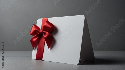 gift box with red ribbon and bow | birthday card with red ribbon | surprise Gift card 