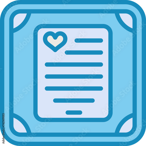 Love poem in a frame Vector Icon