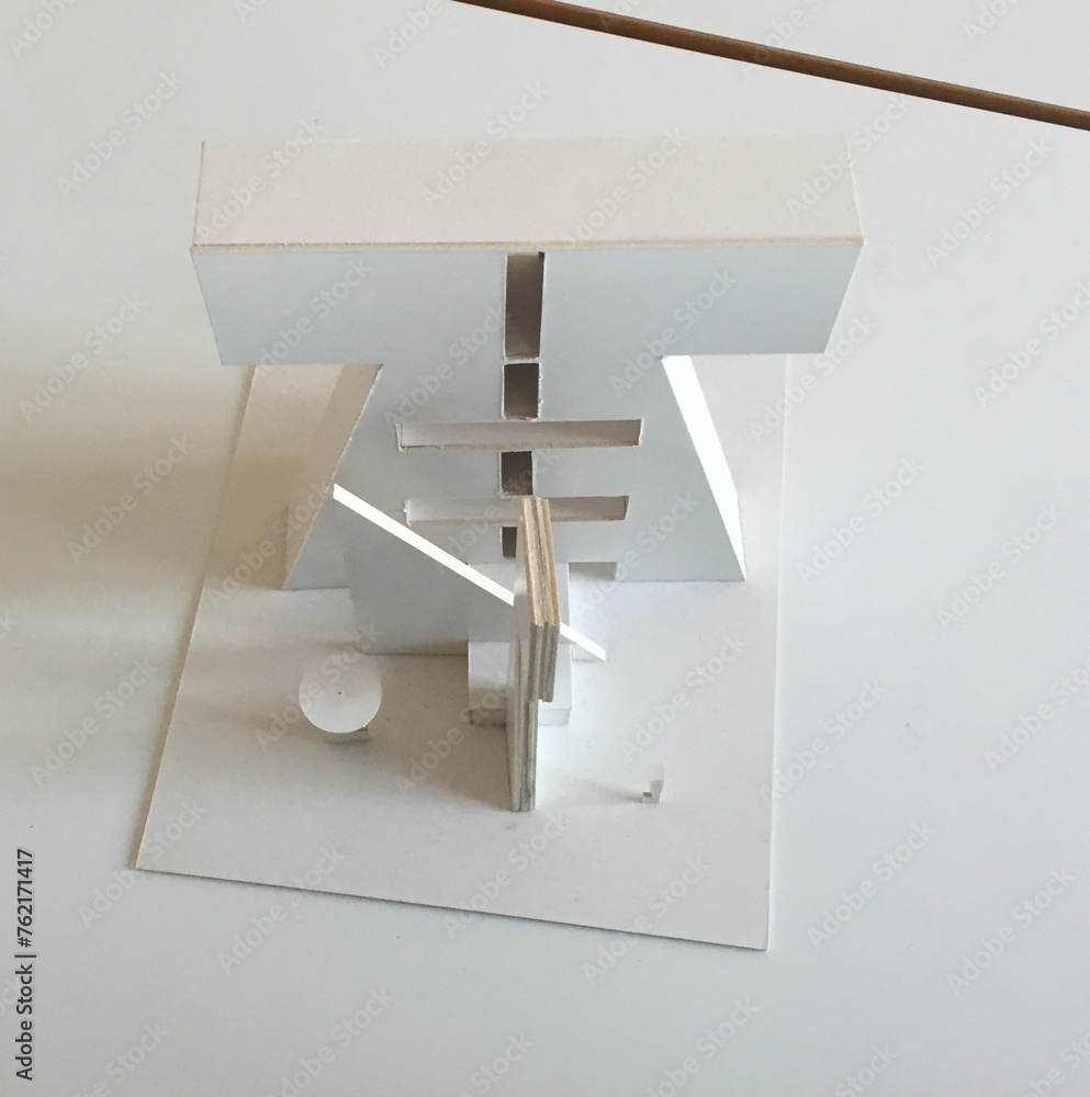white architectural model - obrazy, fototapety, plakaty 
