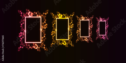 Abstract background with neon lights