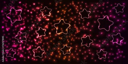 Abstract background with neon lights