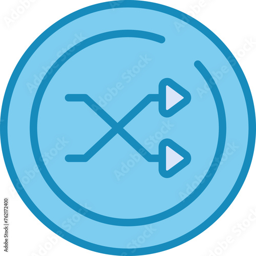 Shuffle Circle Vector Icon