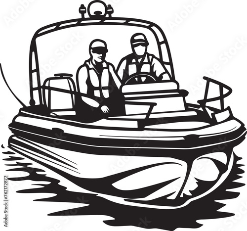 pontoon boating pontoon boat silhouette vector