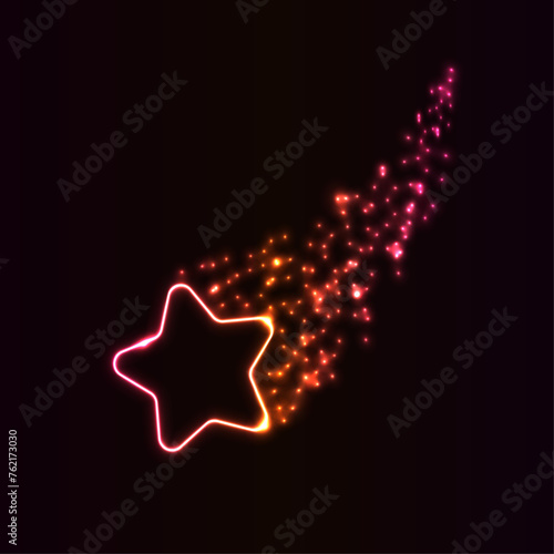 Abstract background with neon lights